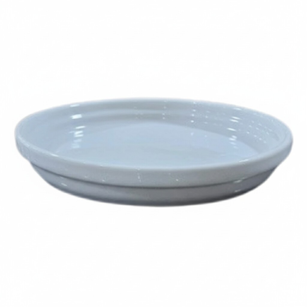 bandeja Baixa Redonda - Porcelana branca e Off White - (AxL) 3cm x 17,5cm,VAI AO FORNO E MICRO ONDAS