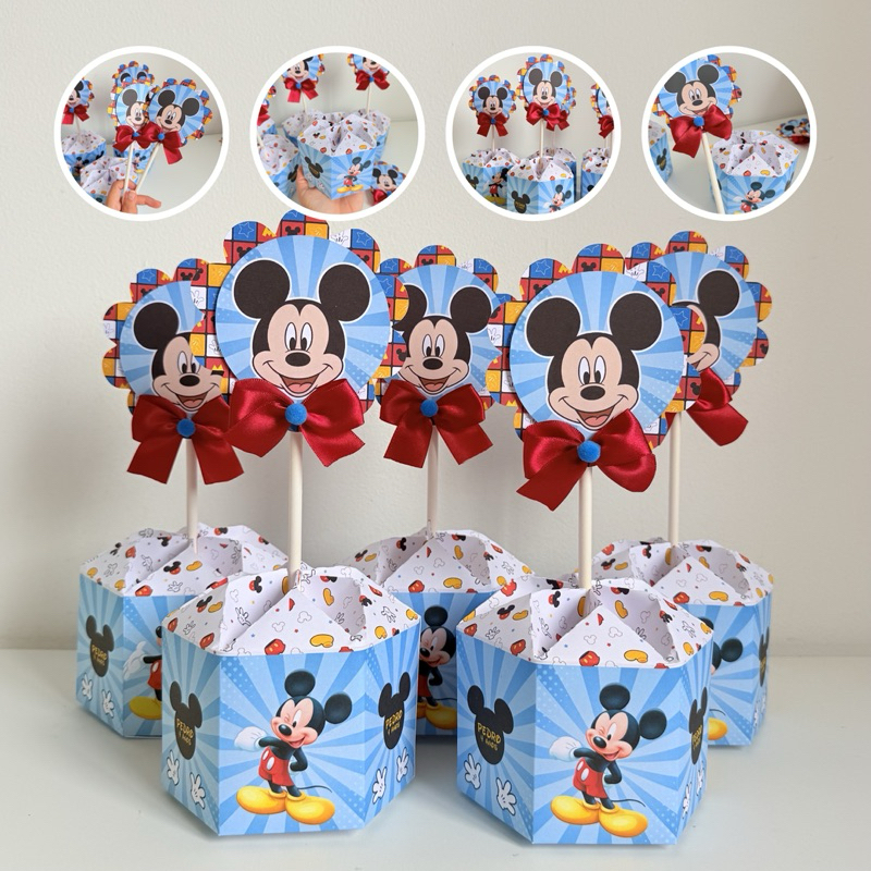 Centro de Mesa Mickey/Personalizados Mickey/Personalizados Mickey/Enfeite de Mesa - Cachepô|ENVIO RÁPIDO