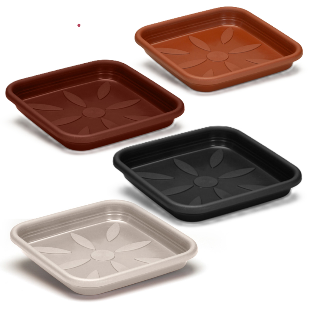 Prato vaso para plantas 4 opções de cores 3 opções de tamanhos  Quadrado De Plástico Resistente em Oferta na Shopee