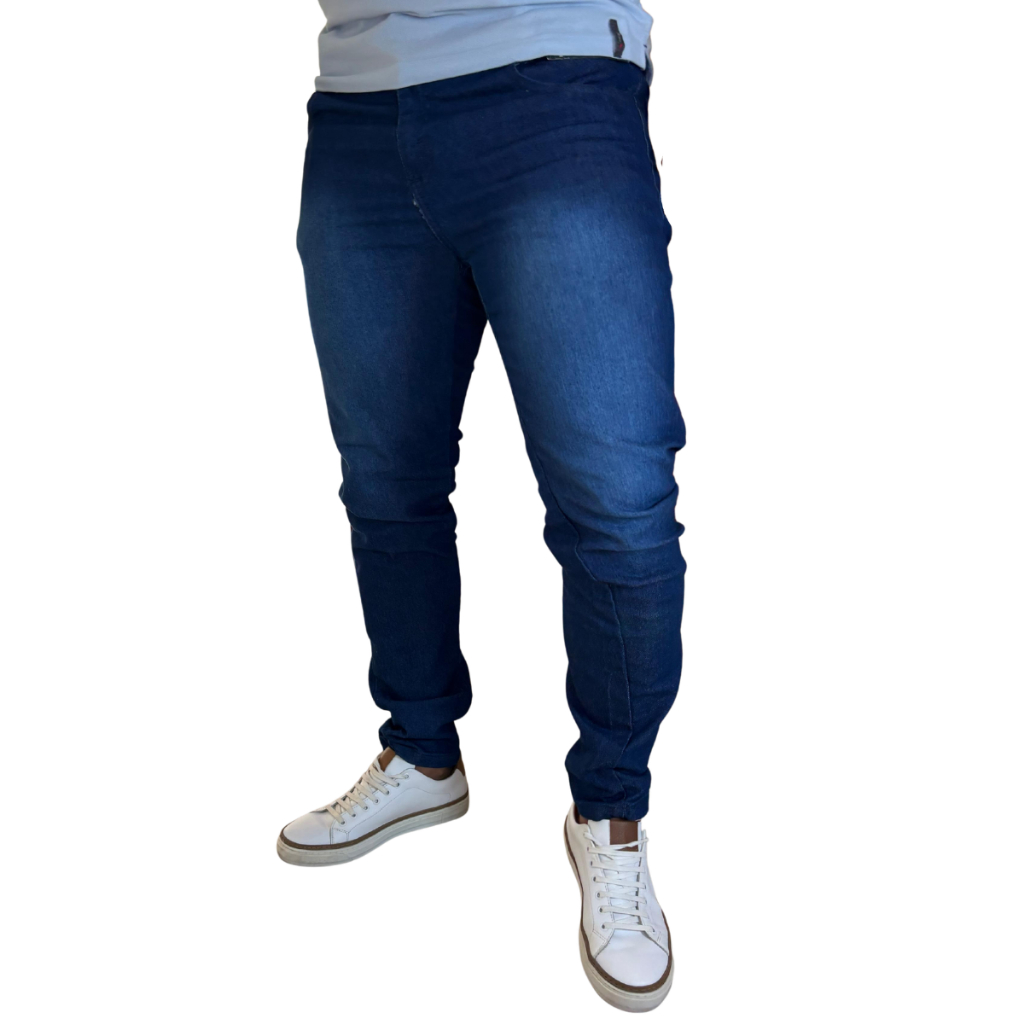Calça Masculina Jeans com Elastano Premium Slim | Caimento Perfeito, Confortavél - Lions Jeans