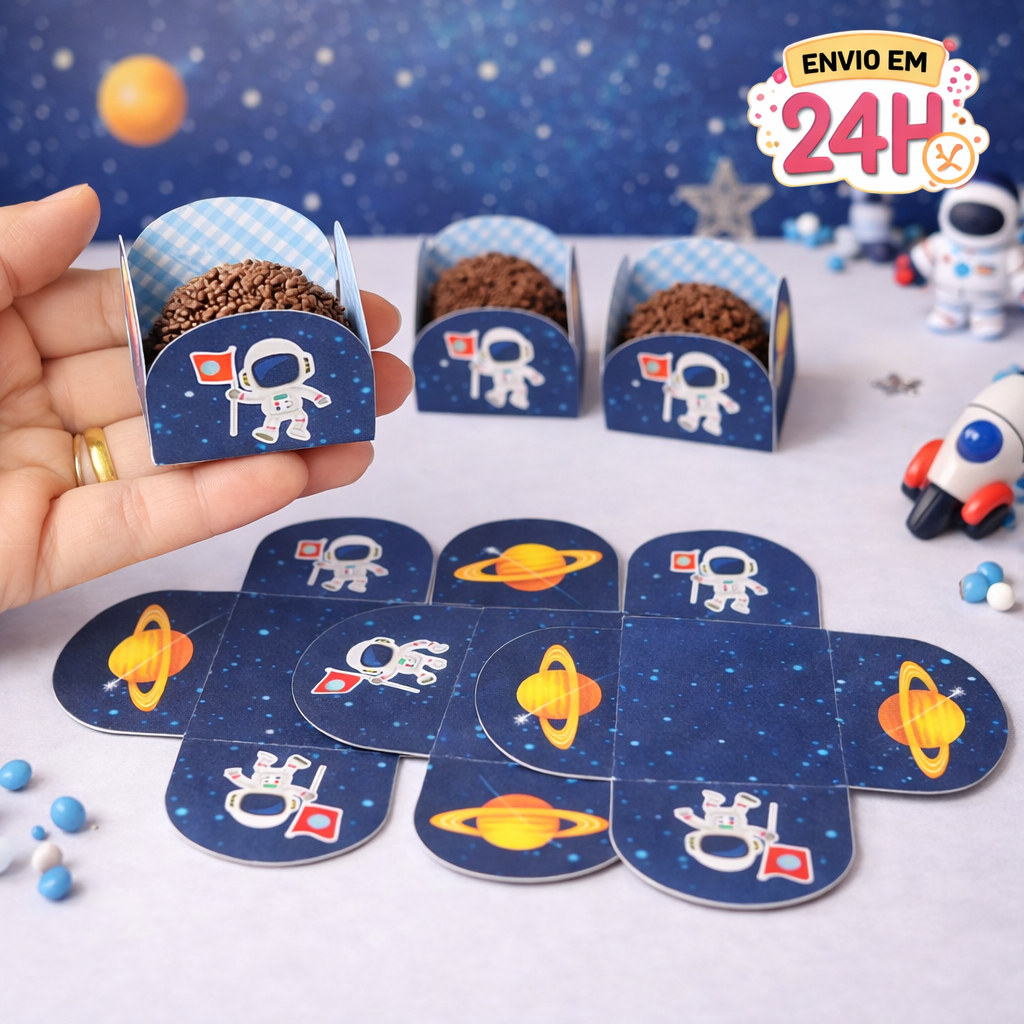 Forminha de Doces Personalizada no Tema Astronauta  /Lembrancinha de Festa /Aniversário