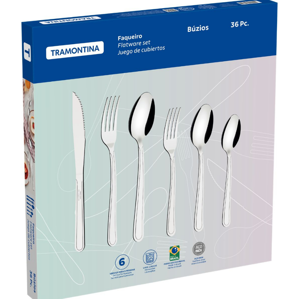 Jogo de Facas Tramontina Jogo de Talheres Aço Inox Tramontina Faqueiro Tramontina