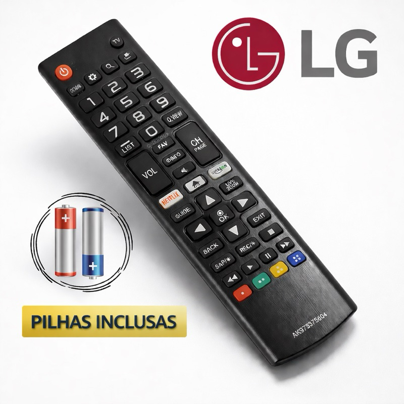 Controle Remoto LG Smart TV 4K UHD OLED / LCD LED HDTV – Kit Compatível com Todos os Modelos LG