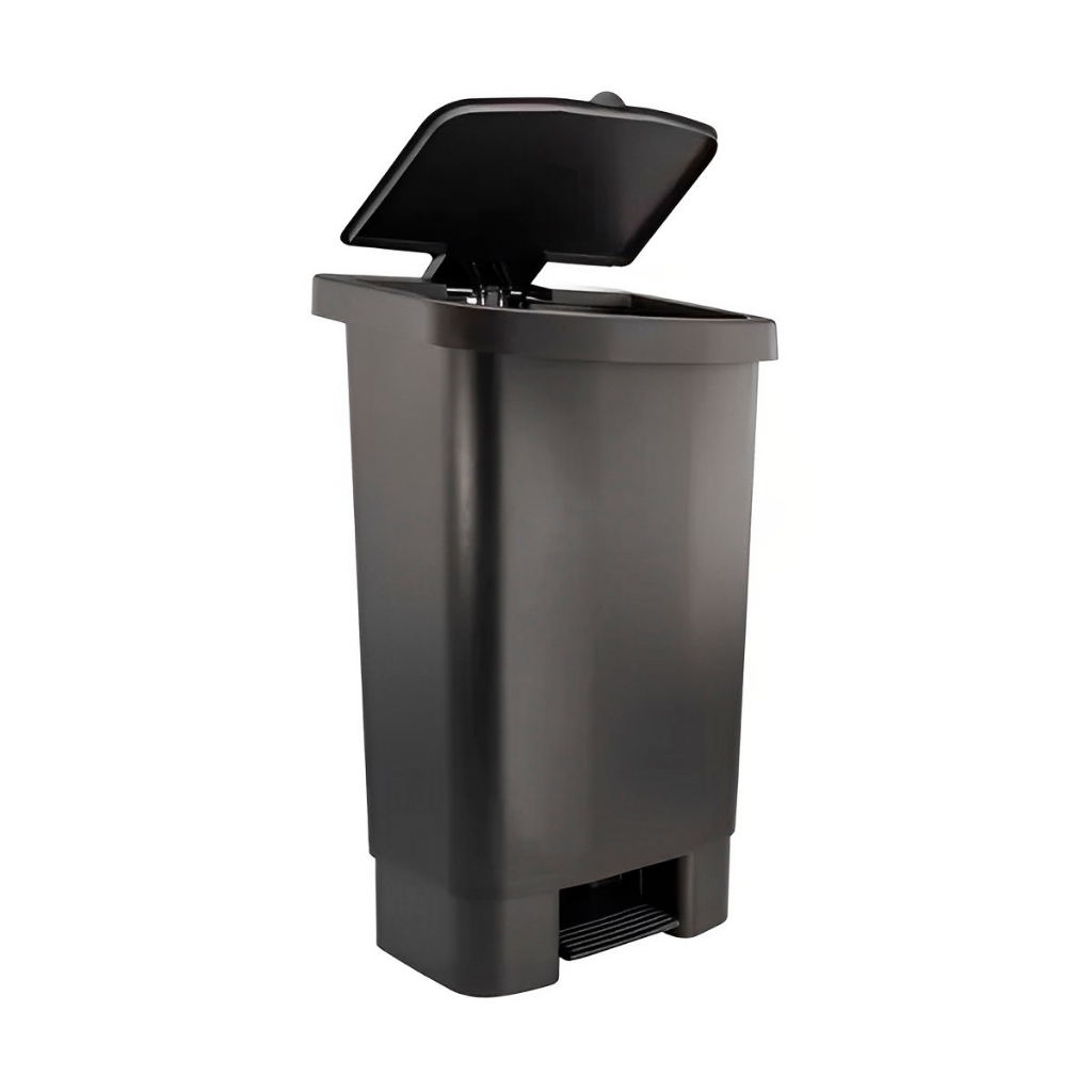Lixeira Plástica Retangular 50 Litros Com Pedal Super Resistente Profissional Co