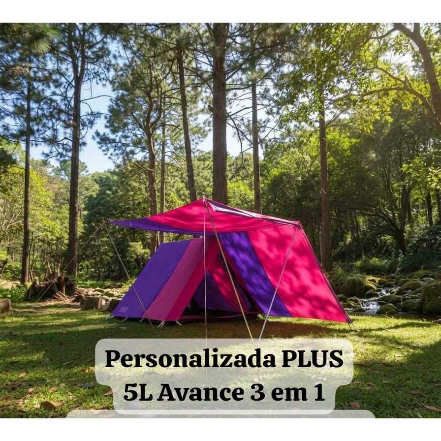 Lote Barraca Camping Canadense 5L PLUS Avance Lateral Personalizada Gripa Tents ***SOB ENCOMENDA PRÉVIA***