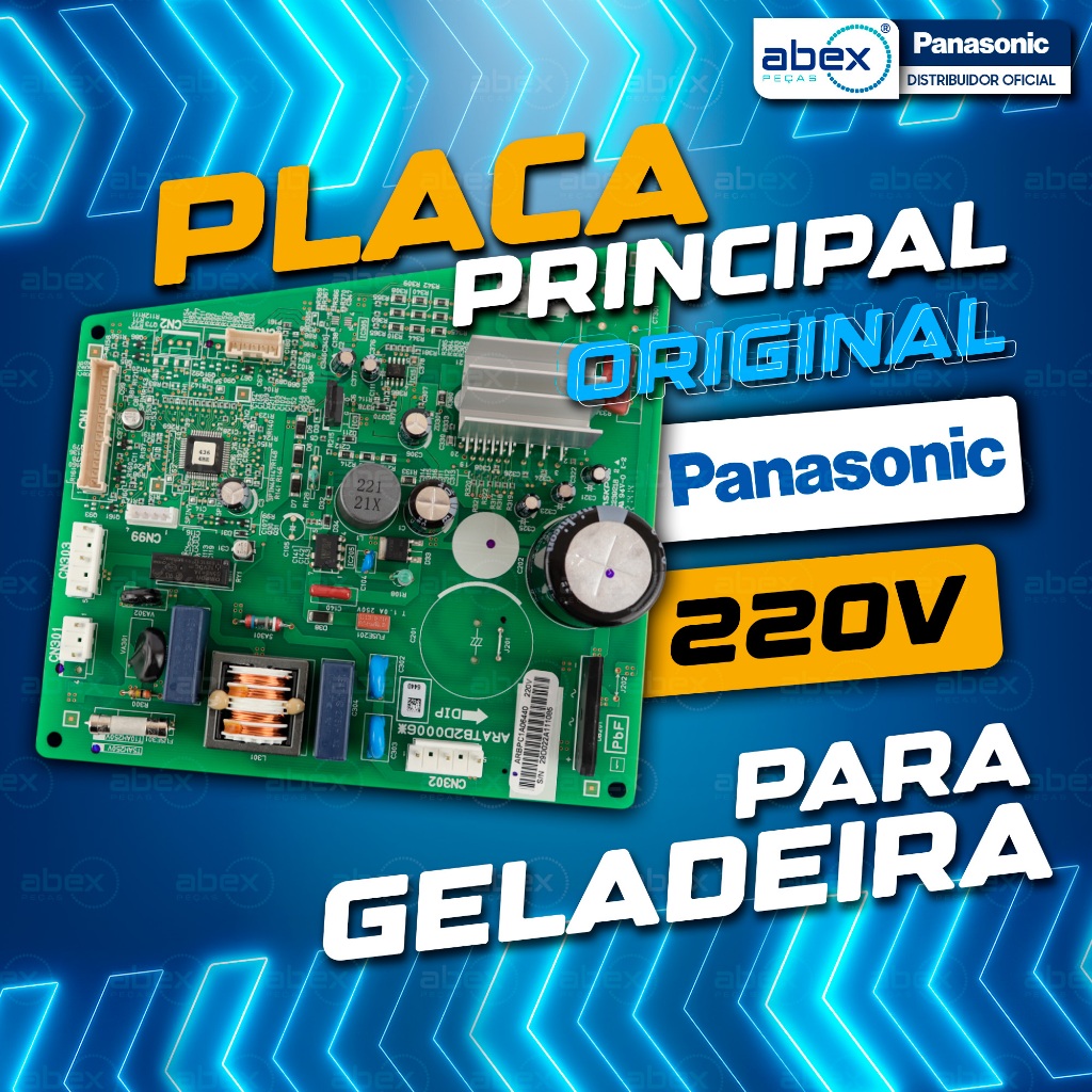 Placa Principal Para Geladeira Panasonic Frost Free Duplex NR-BT43PV1TW ARBPC1A06440 220v Original