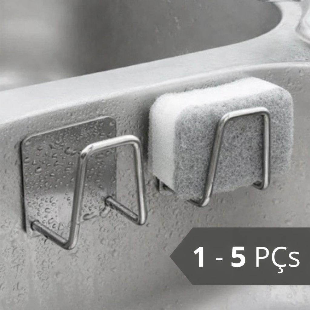 Suporte Aço inoxidável Porta Esponja Bucha de Pia Prateleira de cozinha Enviamos imediatamente