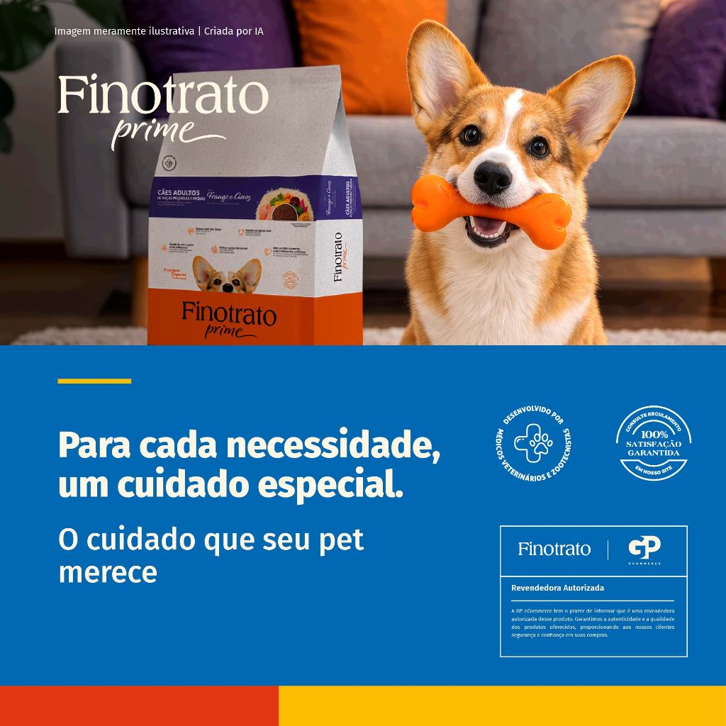 kit 2 Ração Finotrato Prime Premium Especial Cães Adultos Raças Pequenas e Médias Sabor Frango e Cereais 10,1kg · foto 2