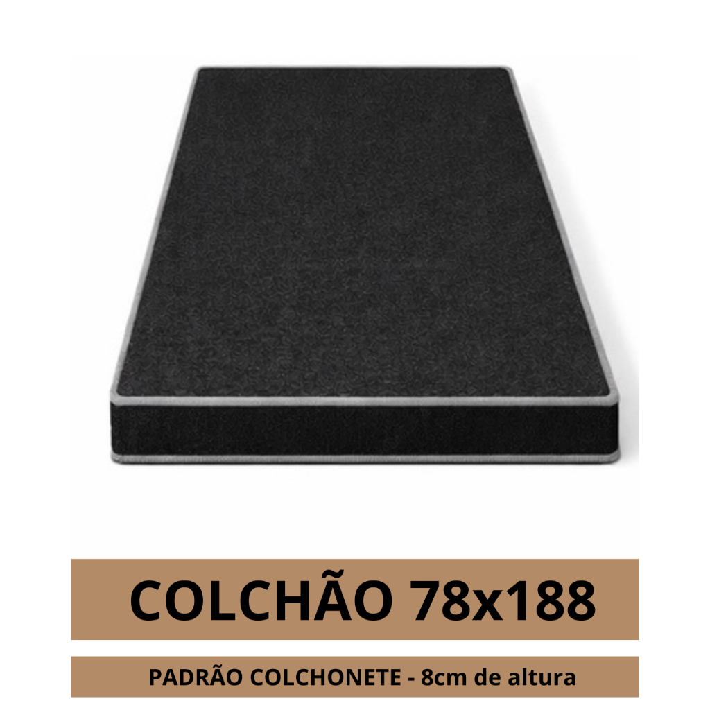 COLCHÃO PADRÃO COLCHONETE SOLTEIRO 78x188 com 8cm DE ALTURA em Oferta na Shopee