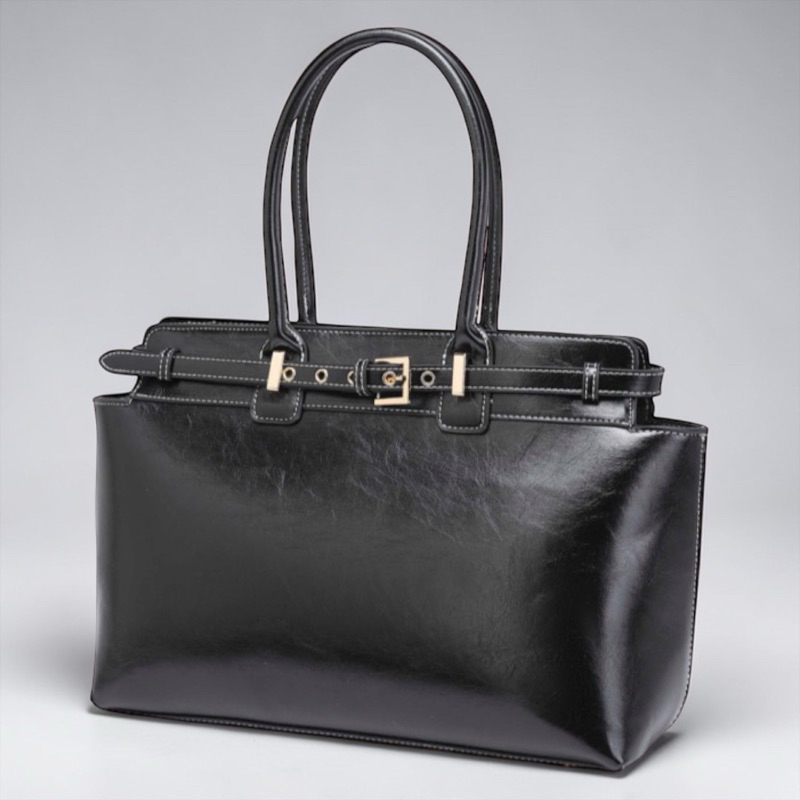 Bolsa Feminina Grande de Ombro Luxo Executiva Cabe Notebook Pasta Trabalho Faculdade Lançamento