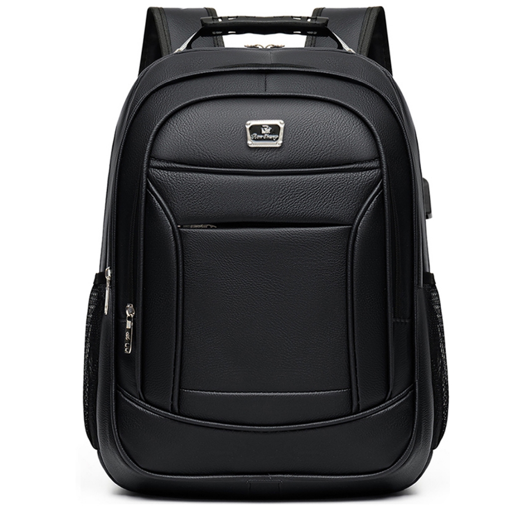 Inativo Mochila PU Grande Executiva Para Notebook Trabalho Faculdade Reforçada Cabo De Aço USB em Oferta na Shopee