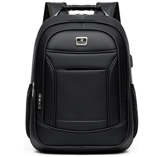 Inativo Mochila PU Grande Executiva Para Notebook Trabalho Faculdade Reforçada Cabo De Aço USB em Oferta na Shopee