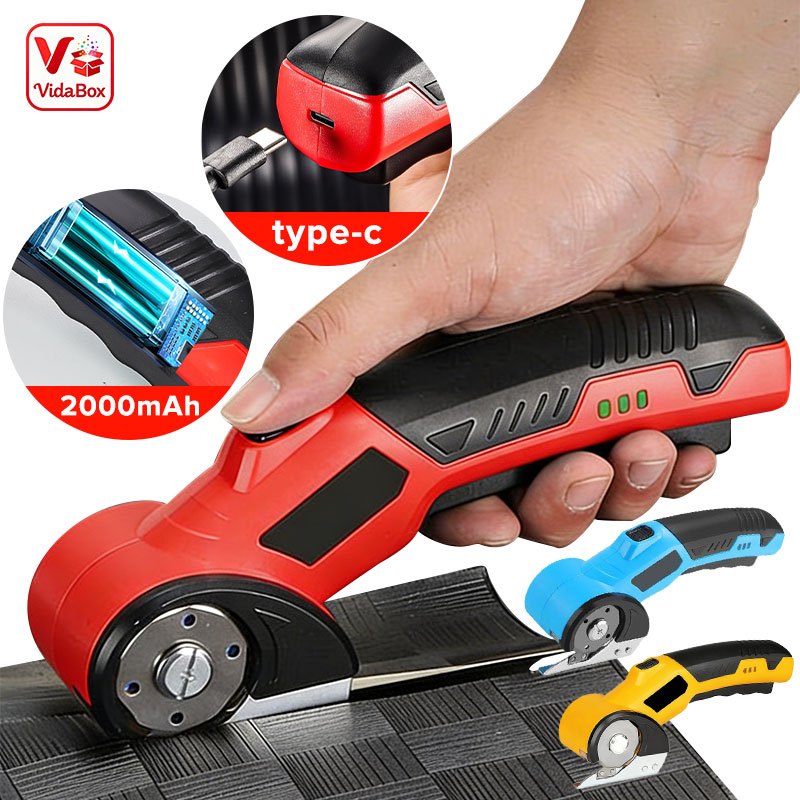 Tesoura Elétrica Sem Fio Recarregável USB 12 V Bivolt – Ferramenta Portátil para Projetos Criativos em Oferta na Shopee