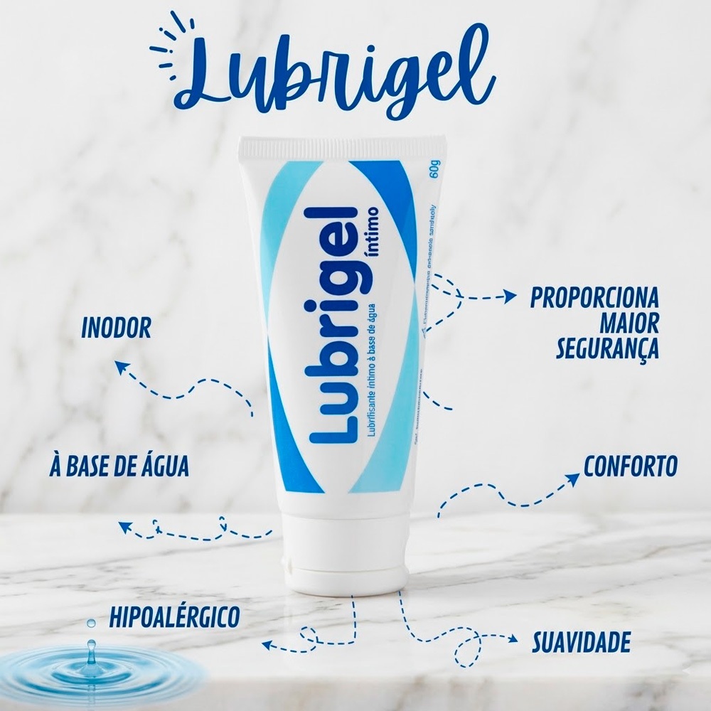 Lubrificante Íntimo Neutro Lubrigel 60g Bisnaga Base Água em Oferta na Shopee