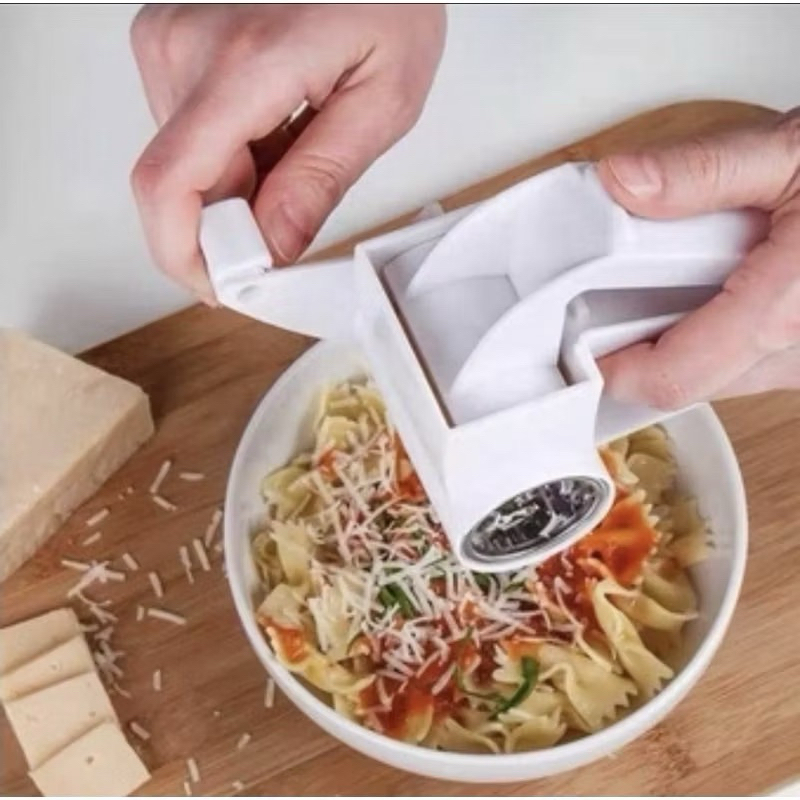 Ralador Manual Com Manivela 3 em 1 para Queijo, Legumes, Verduras e Grãos com 2 laminas em aço inox