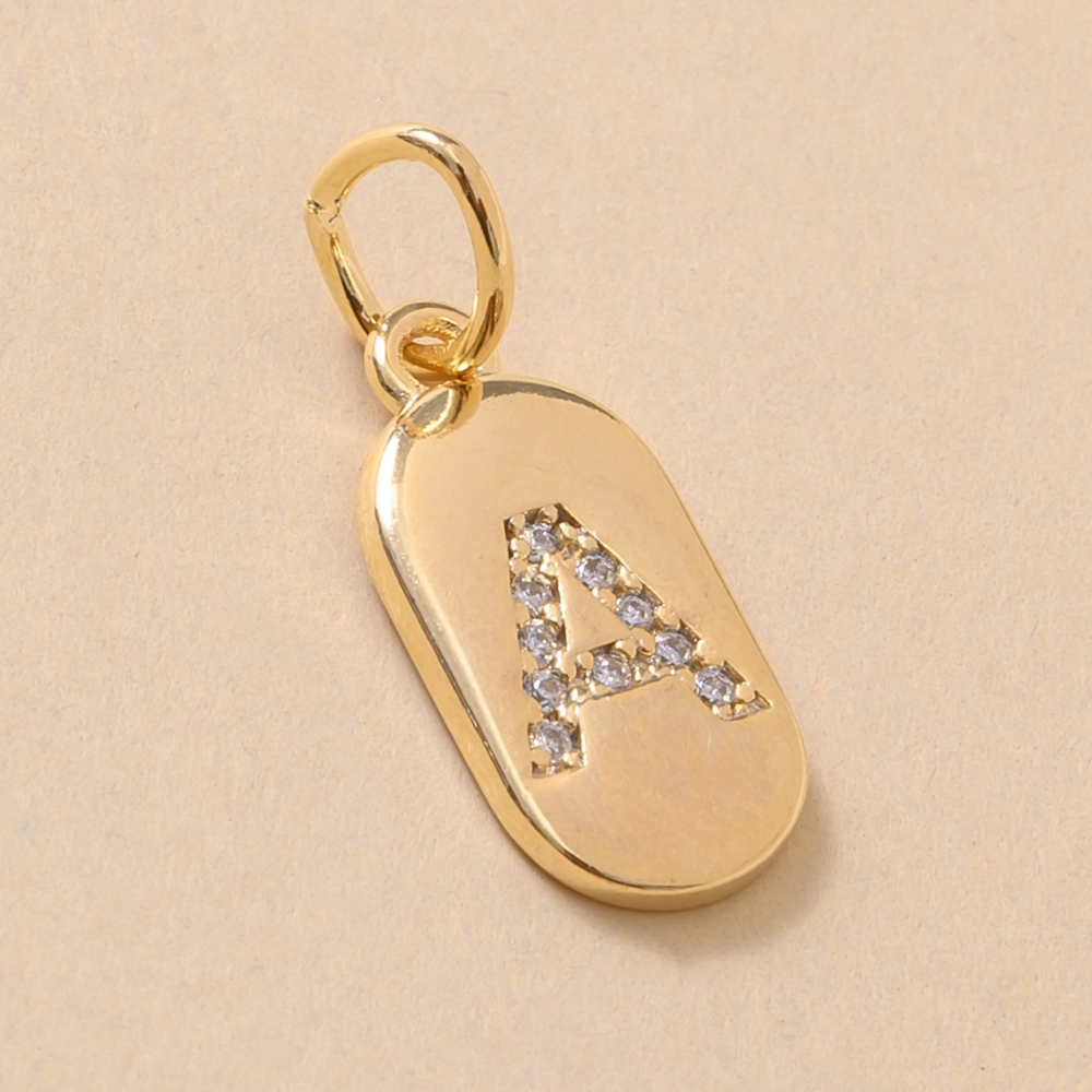 Pingente Plaquinha de Letra com Banho em Ouro 18k em Oferta na Shopee