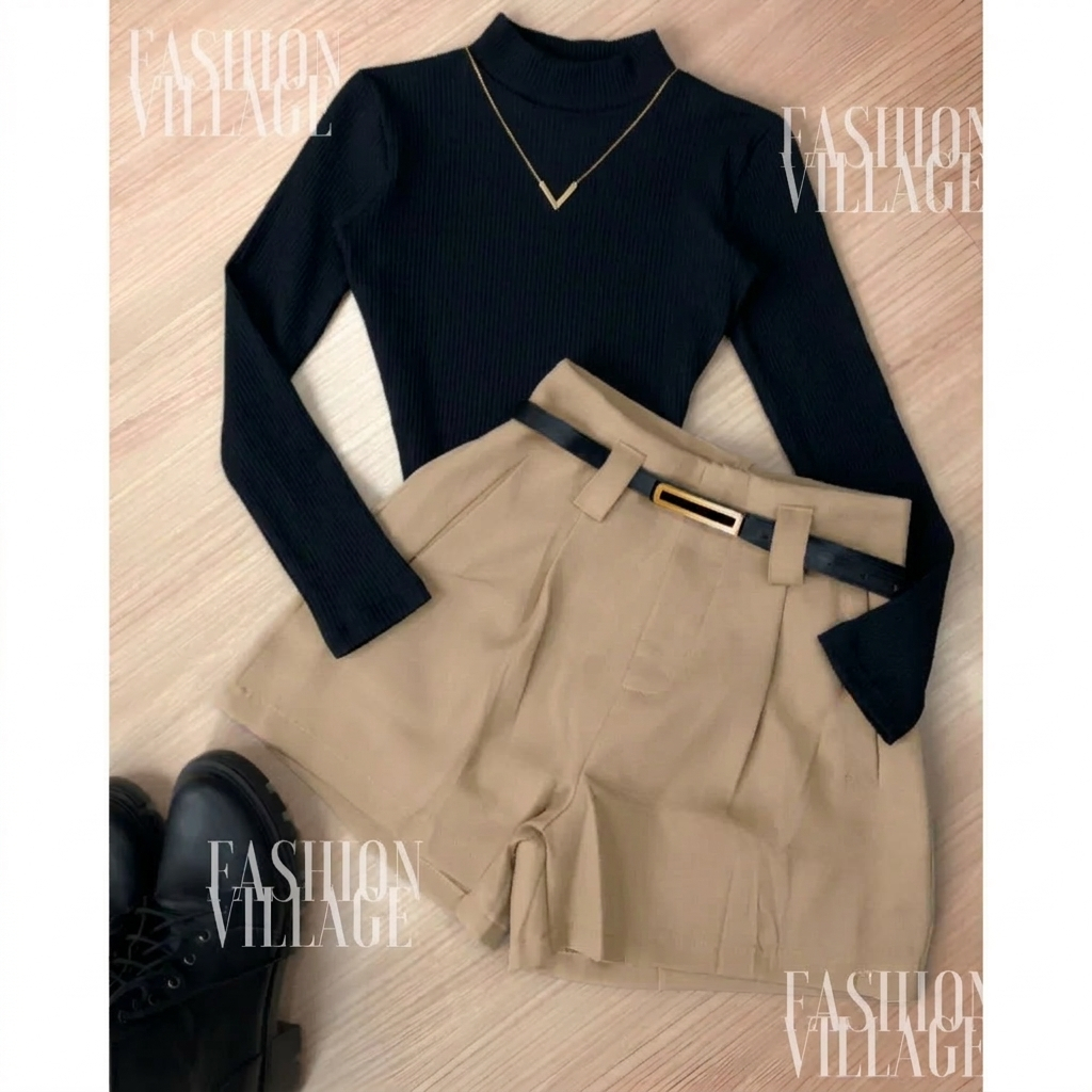 Conjunto2 Um body Manga Longa + Short BEGE São João Moda Blogueira 2026 em Oferta na Shopee