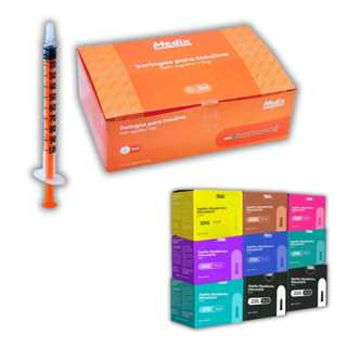 Kit 100 Seringas 1ml Sem Agulha + 100  Agulhas Hipodérmicas em Oferta na Shopee