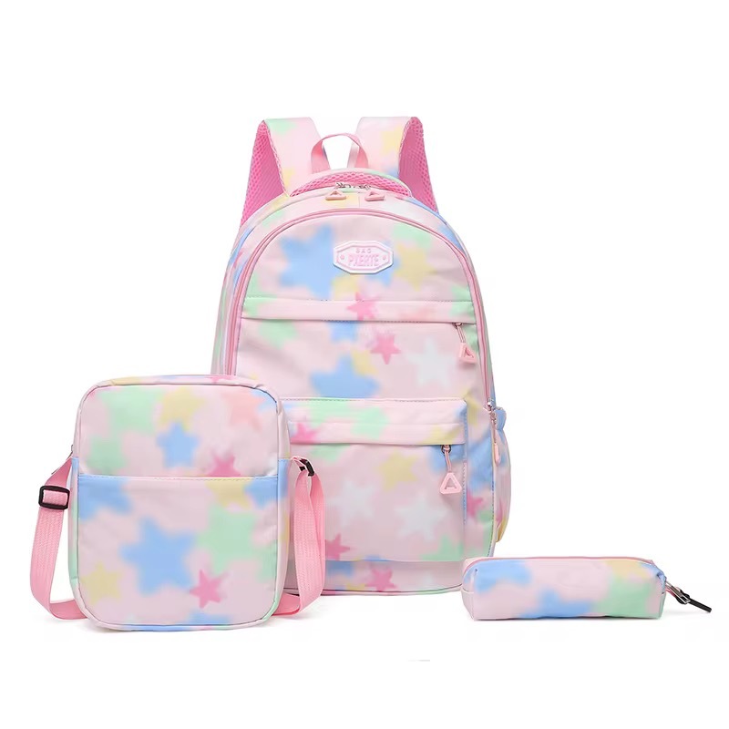 Kit Bulier Modas Mochila 3 Peças Meninas Juvenil Escolar Estojo + Lancheira