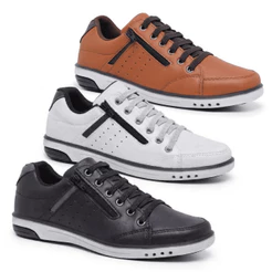 Kit 3 Pares De Sapatenis Masculino Star Fox Elastico Confortavel 750 A4