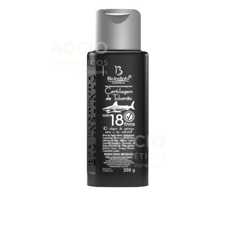 Gel Cartilagem de tubarão com 18 Ervas 200g Bio Instinto
