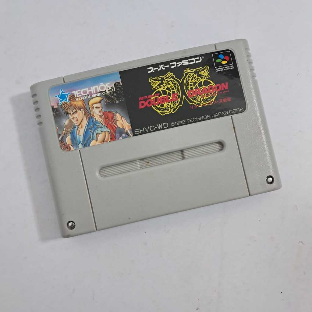 Jogo Cartucho Techinos Retrun of double Dragon Super Famicom Nintendo - Importado Japão