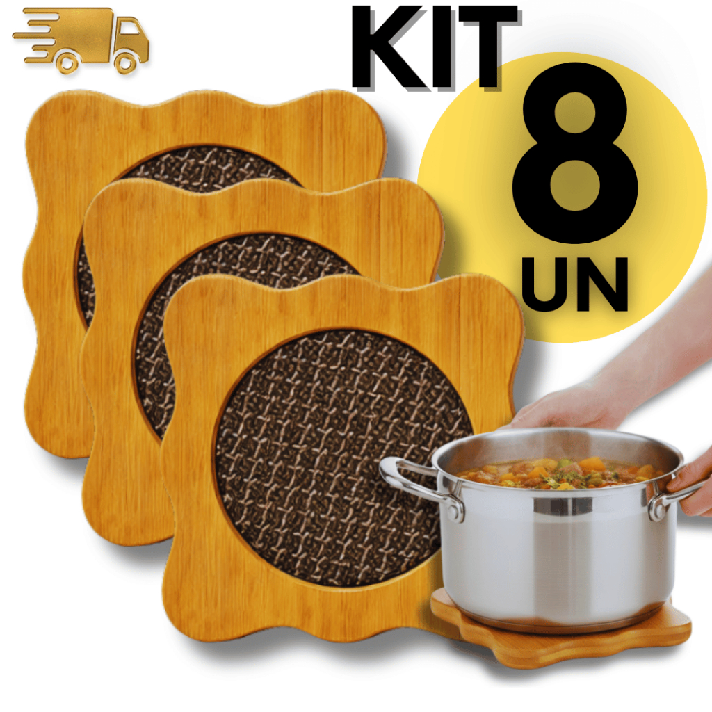 Descanso de Panela MDF Apoio Panela Quente Protetor Mesa Madeira Cozinha Utilidades