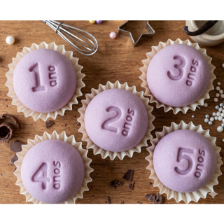 Carimbo para Doces e Brigadeiro - Kit com 5 peças - 1 a 5 anos em Oferta na Shopee