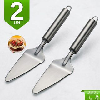 Kit 2 Espátula Inox Profissional para Bolo Pizza Torta e Pão em Oferta na Shopee