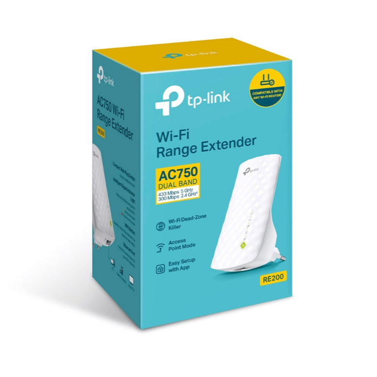 Repetidor Wifi Tp-link Re200 Dual Band 750mbps 2.4ghz E 5ghz