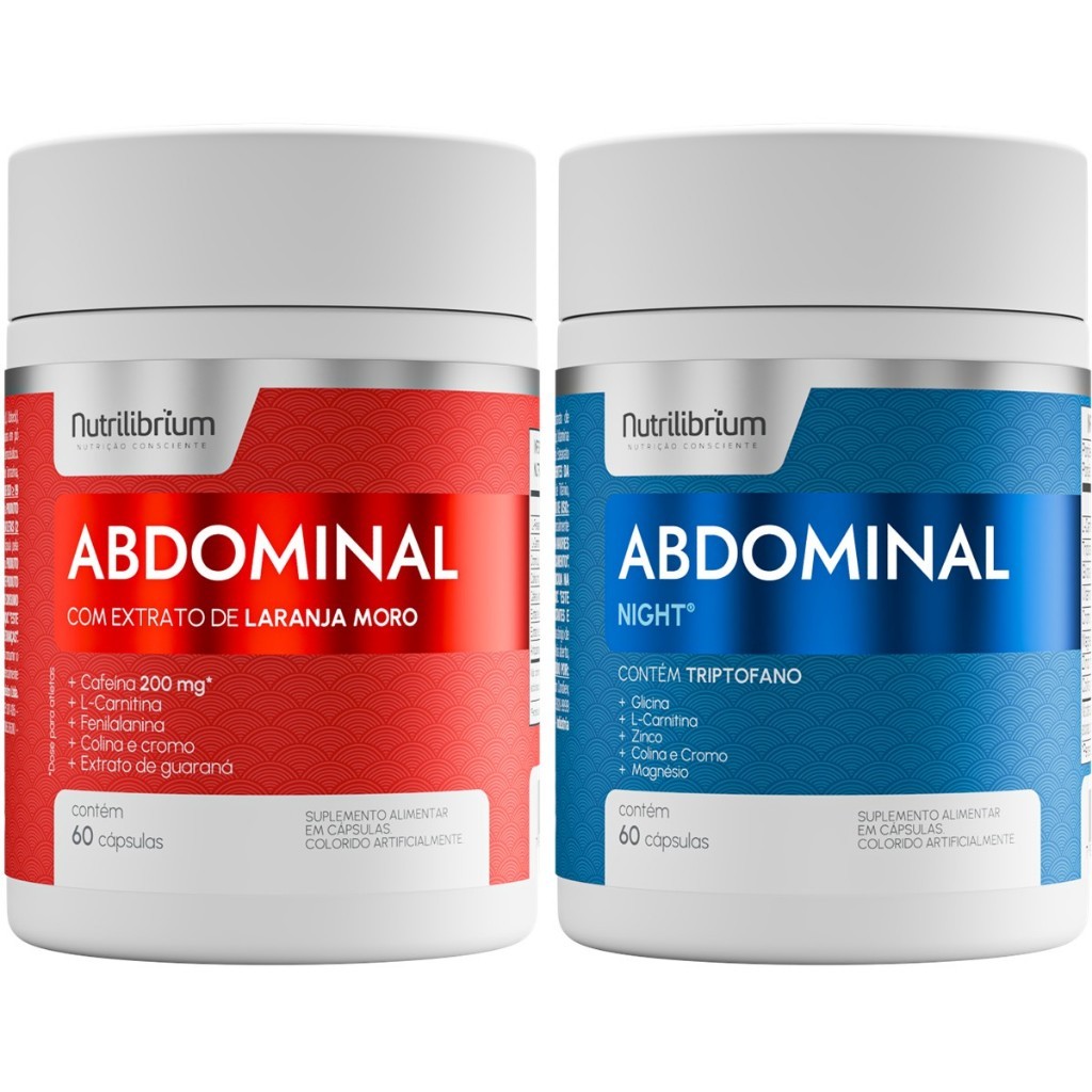 Suplementos Kit Abdominal Dia e Noite 120 Cápsulas - Nutrilibrium em Oferta na Shopee