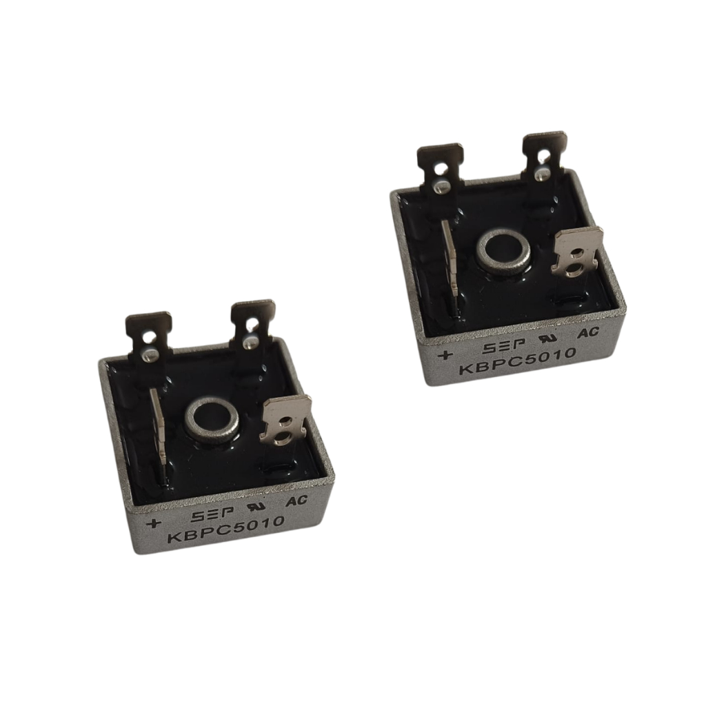 Kit 2 Peças Ponte Retificadora KBPC5010 50A 1000V Diodo Original Novo SEP -Fonte de alimentação-Circuito eletrônico 2 un