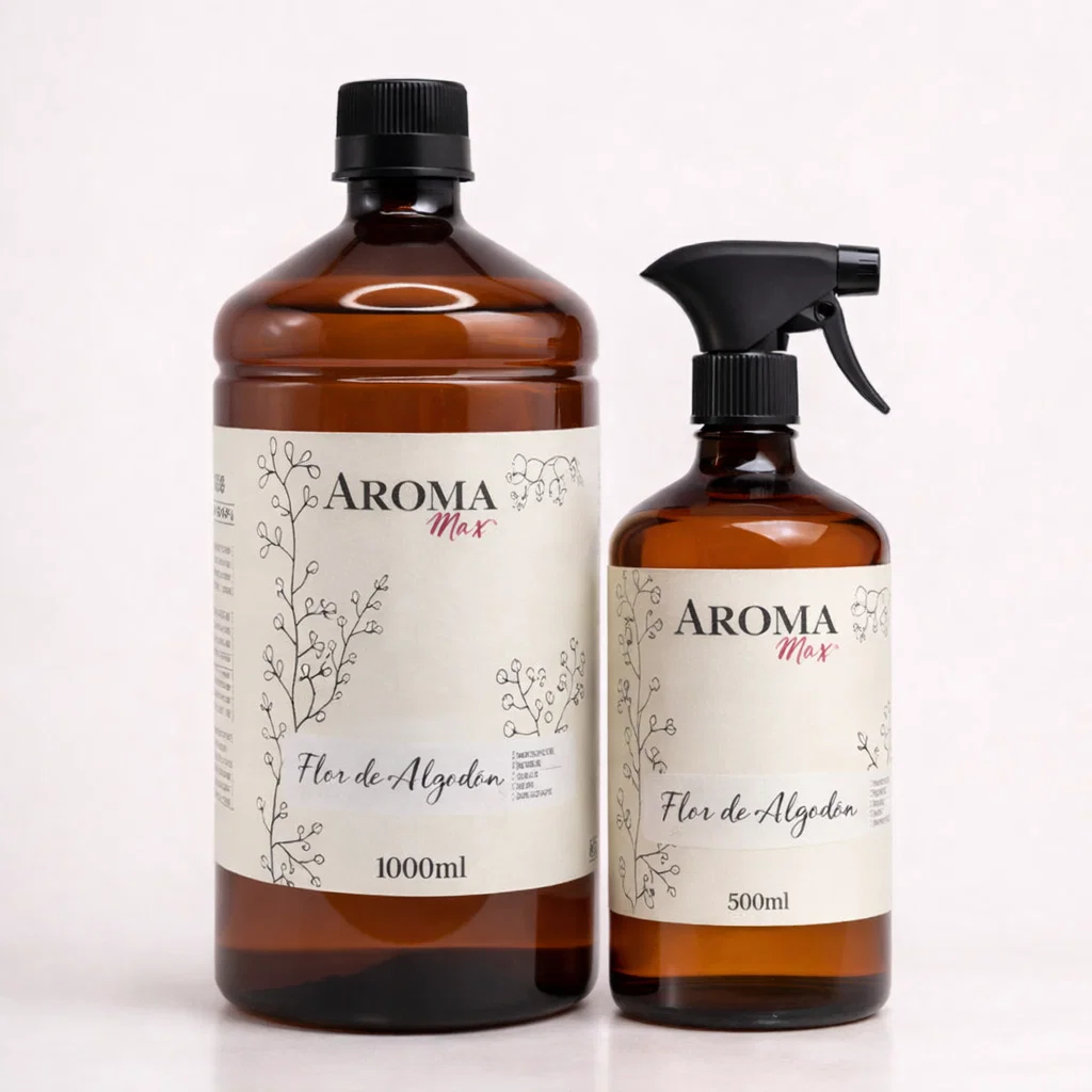Kit Água Perfumada Flor de Algodão 1,5 Litros Residencial Panos Roupas Tecidos Salas Quartos