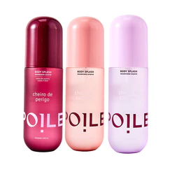 Kit 3 Body Splashes Femininos Perigo Saudade Coragem Perfume Corporal 200ml Spoiler