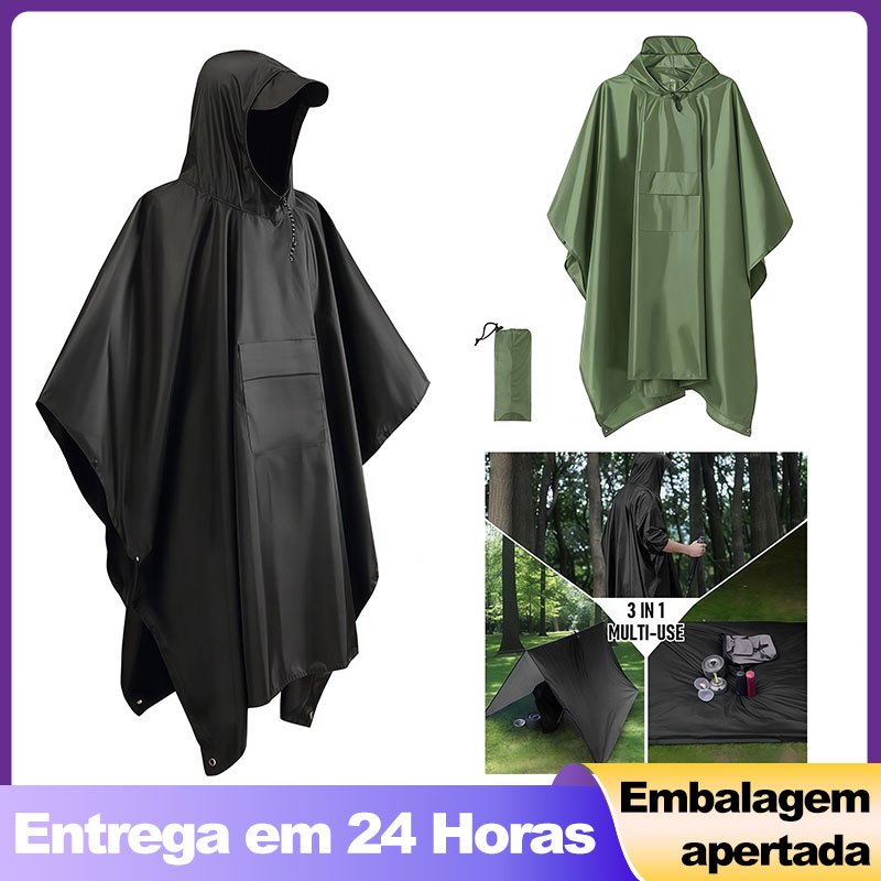 Capa De Chuva Com Capuz Leve Multifuncional | Ideal Para Ciclismo Montanhismo Ao Ar Livre
