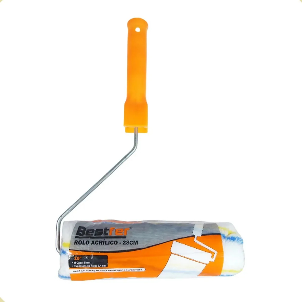 ROLO DE PINTURA LA SINTETICA 23 CM BFH0570 BESTFER em Oferta na Shopee