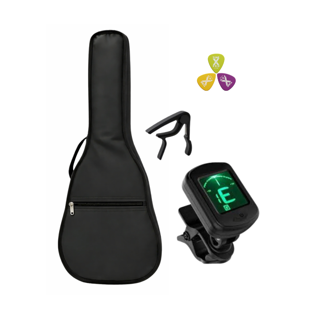Kit Para Violão Clássico com Capa Bag Afinador Palhetas e Capotraste Acessórios Musicais em Oferta na Shopee