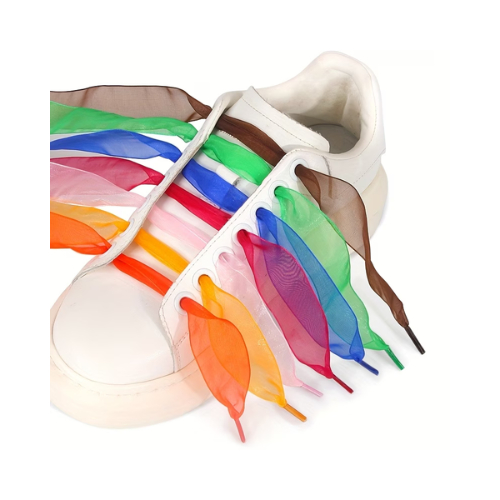 cadarço 120 cm fitas de chiffon, cadarço largo 4cm laço organza nail art DIY para sapato feminino