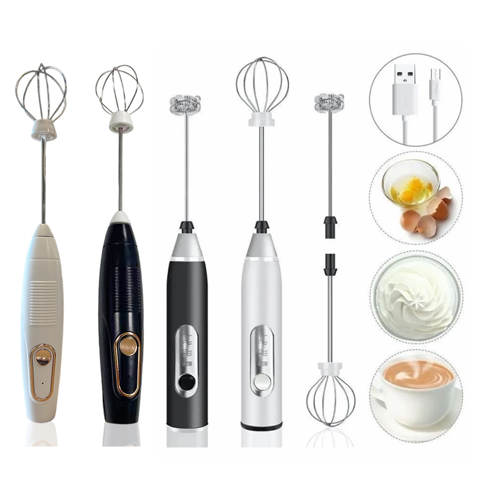 Batedor Misturador Mixer Elétrico para Bebidas Leite Café Clara de Ovo 2 em 1