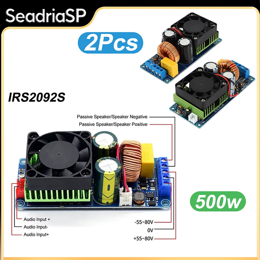 Kit 2 IRS2092S Placa Amplificadora De Potência digital De 500W Classe D HIFI De Alta Com Acabamento mono/ultra LM3886