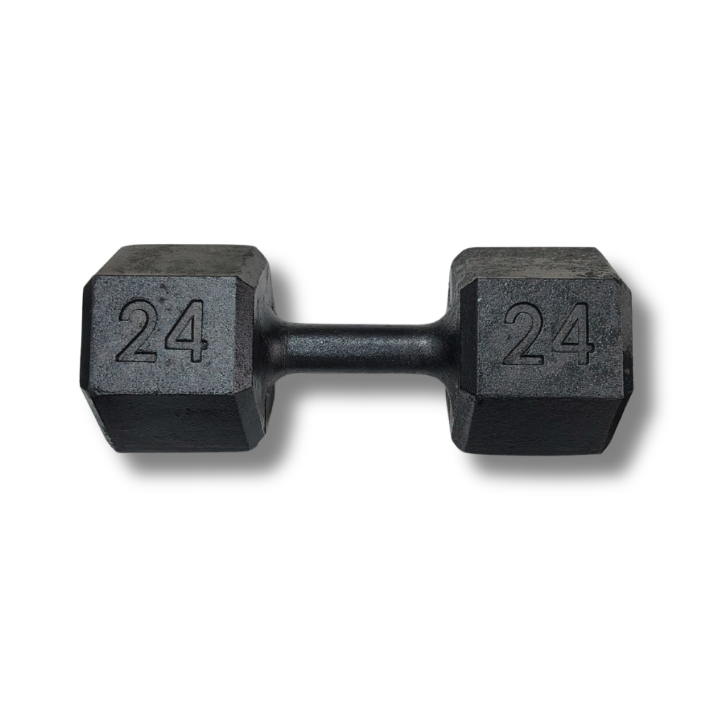 Halter Sextavado 24kg Pintado Musculação Treinamento Casa Peso Fitness Academia