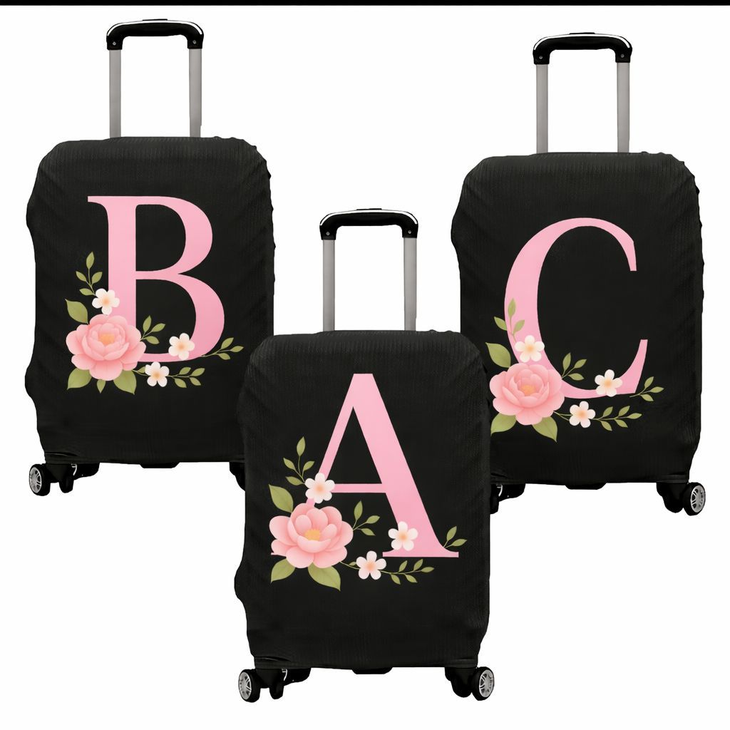 Capa Protetora de Mala Bagagem Floral com Elastano Feminina Viagem Grande Protetor 8 a 23Kg