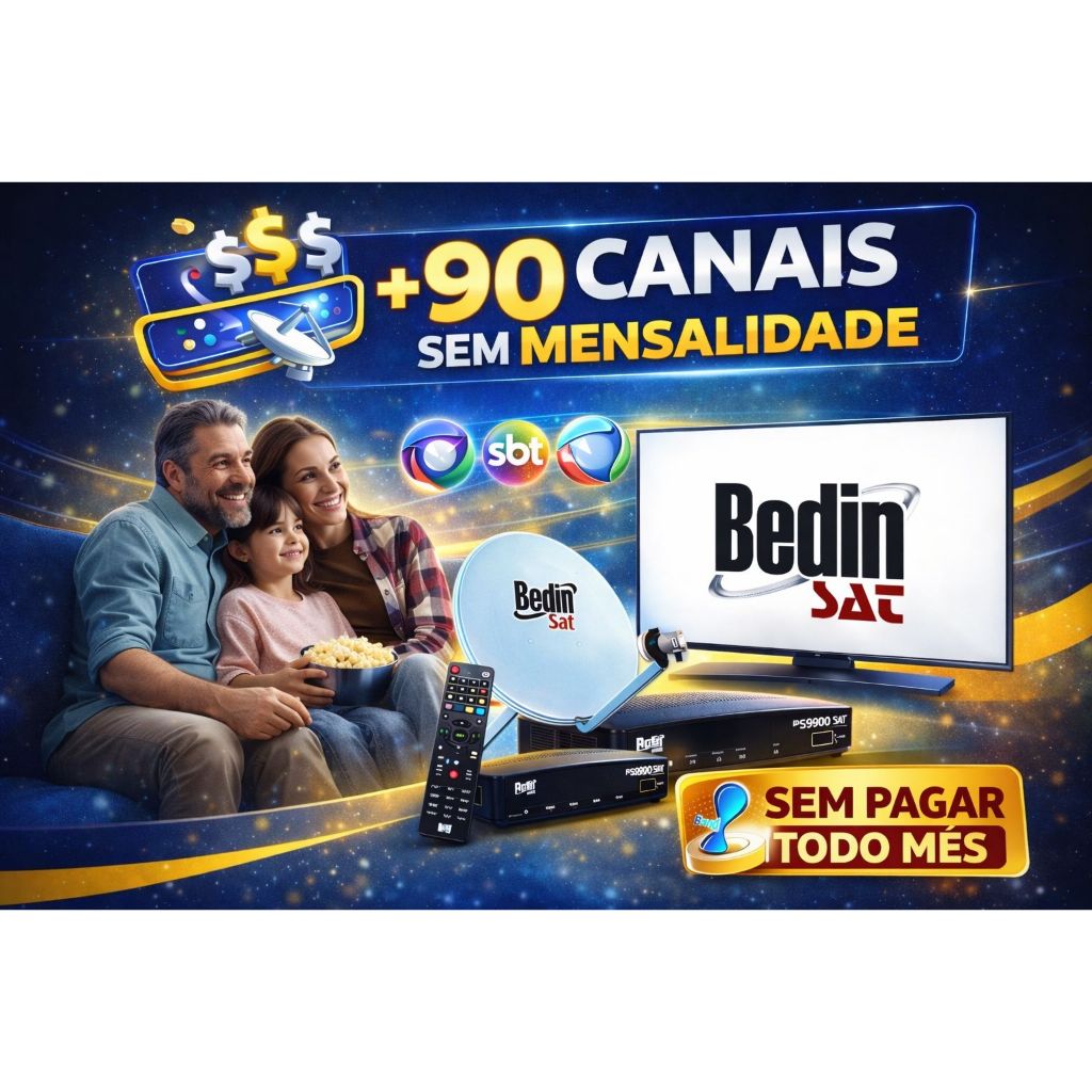 ENVIO IMEDIATO  Receptores Digital para Nova Parabólica Banda Ku Full HD BedinSat Bs990s Sitio area rural Via Satélite