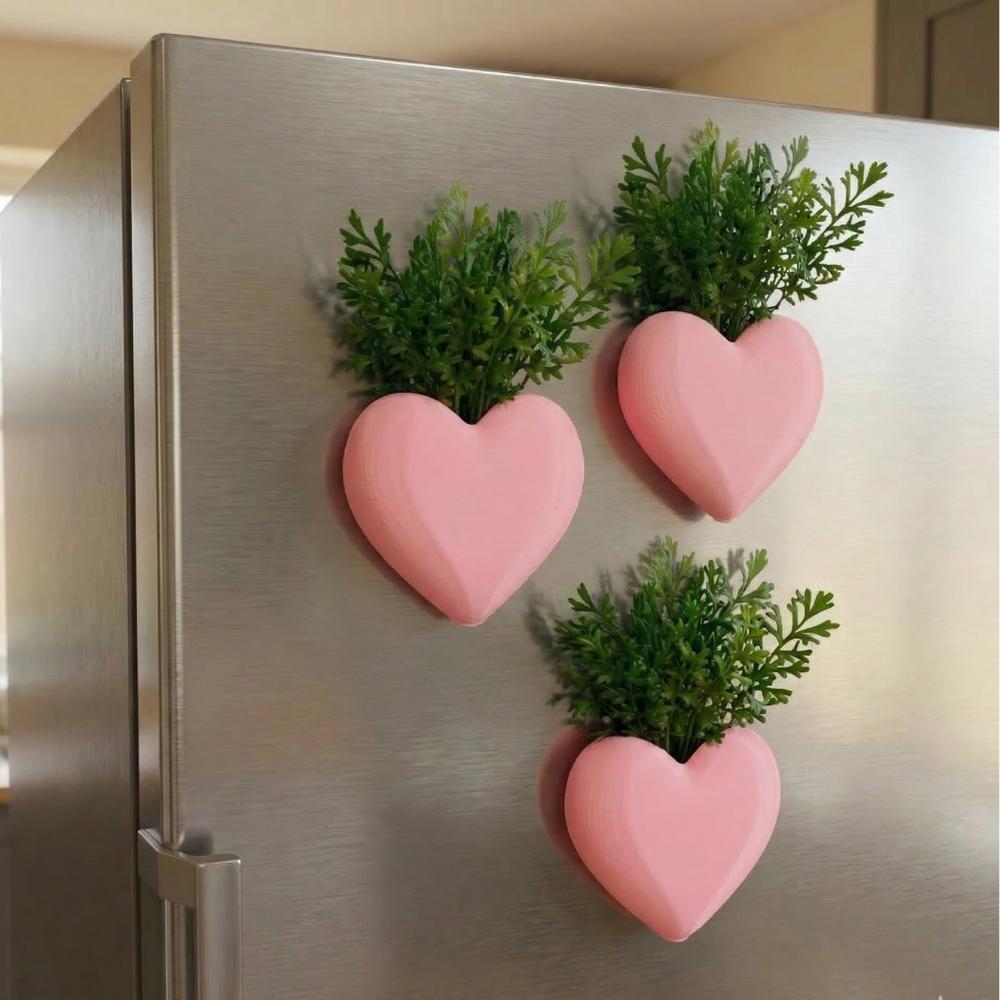 Vaso Cachepot de Geladeira - Com ou Sem Flores Artificiais Com Dupla Face Ou Imã em Oferta na Shopee