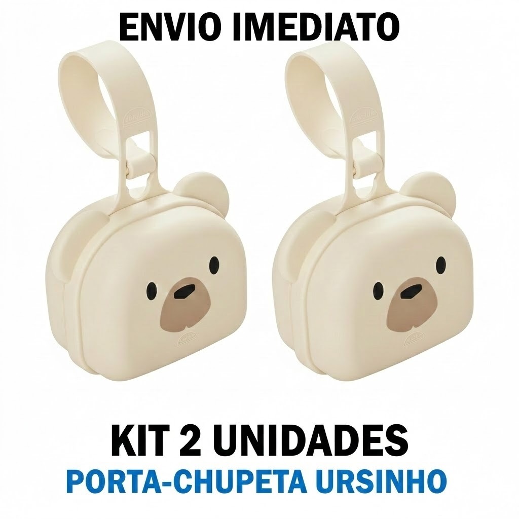 Kit 2 Porta Chupeta Infantil Estampado Case Protetor Bico com Alça Enxo em Oferta na Shopee