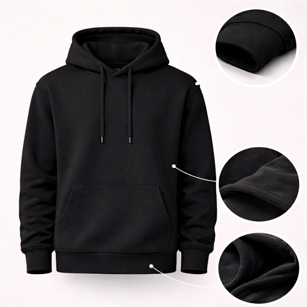 Moletom Liso Unissex Premium Flanelado P ao GG — Várias Cores Blusa Casaco Moletom Grosso Algodão