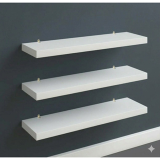 Kit 3 Prateleiras Retas de Parede em MDF 30cm + Kit Instalação Decoração em Oferta na Shopee