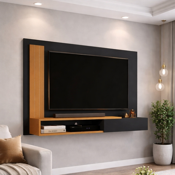 Painel Sala Rack Suspenso Para Tv Até 50 Polegadas Match - Comprar Moveis em Casa