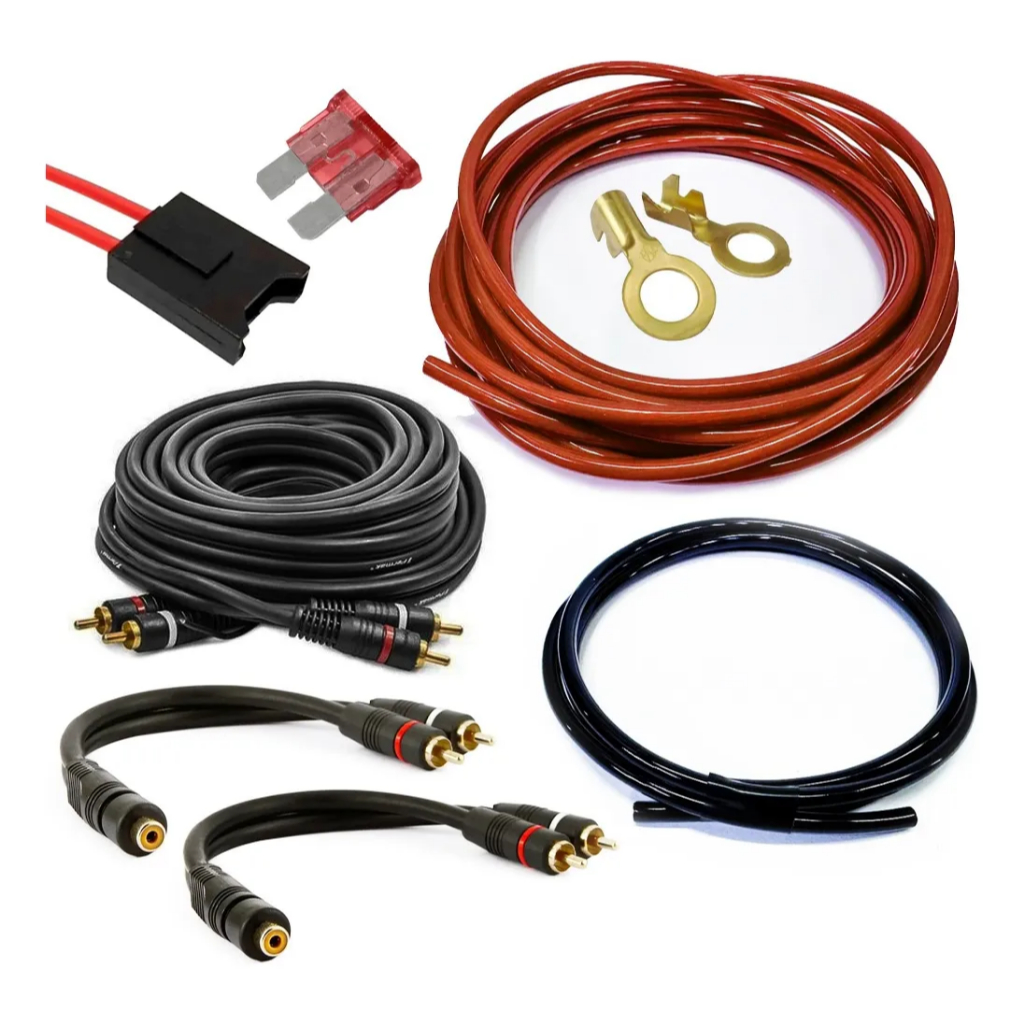 Kit Instalação Cabos Permak Modulo 800 A 1200 Wrms 100% Cobre Som Automotivo