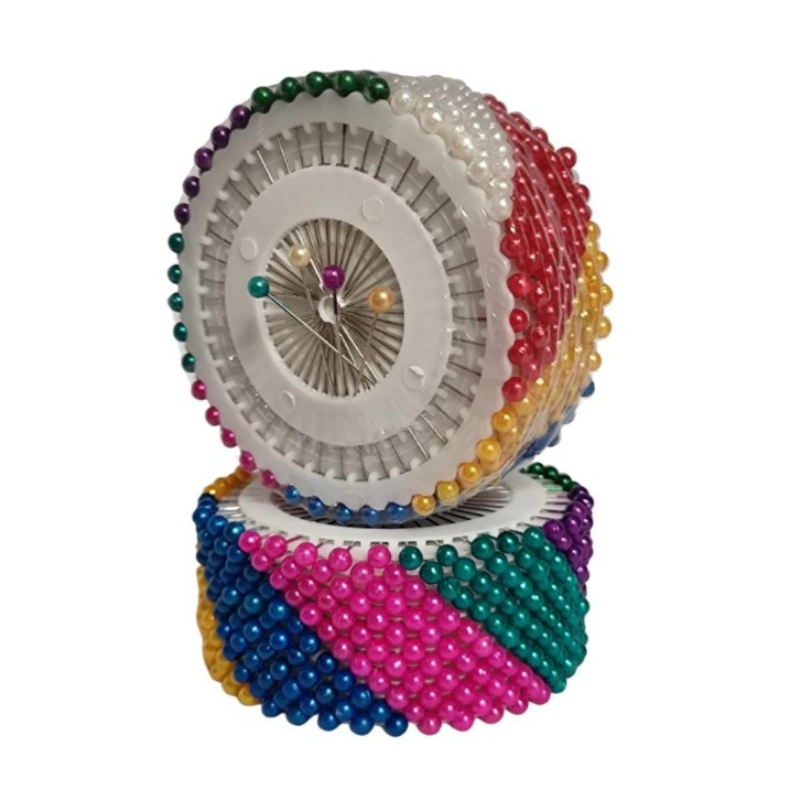 Imagem Kit 480 Alfinetes Coloridos Para Costura Patchwork Artesanato Cabeça Colorida
